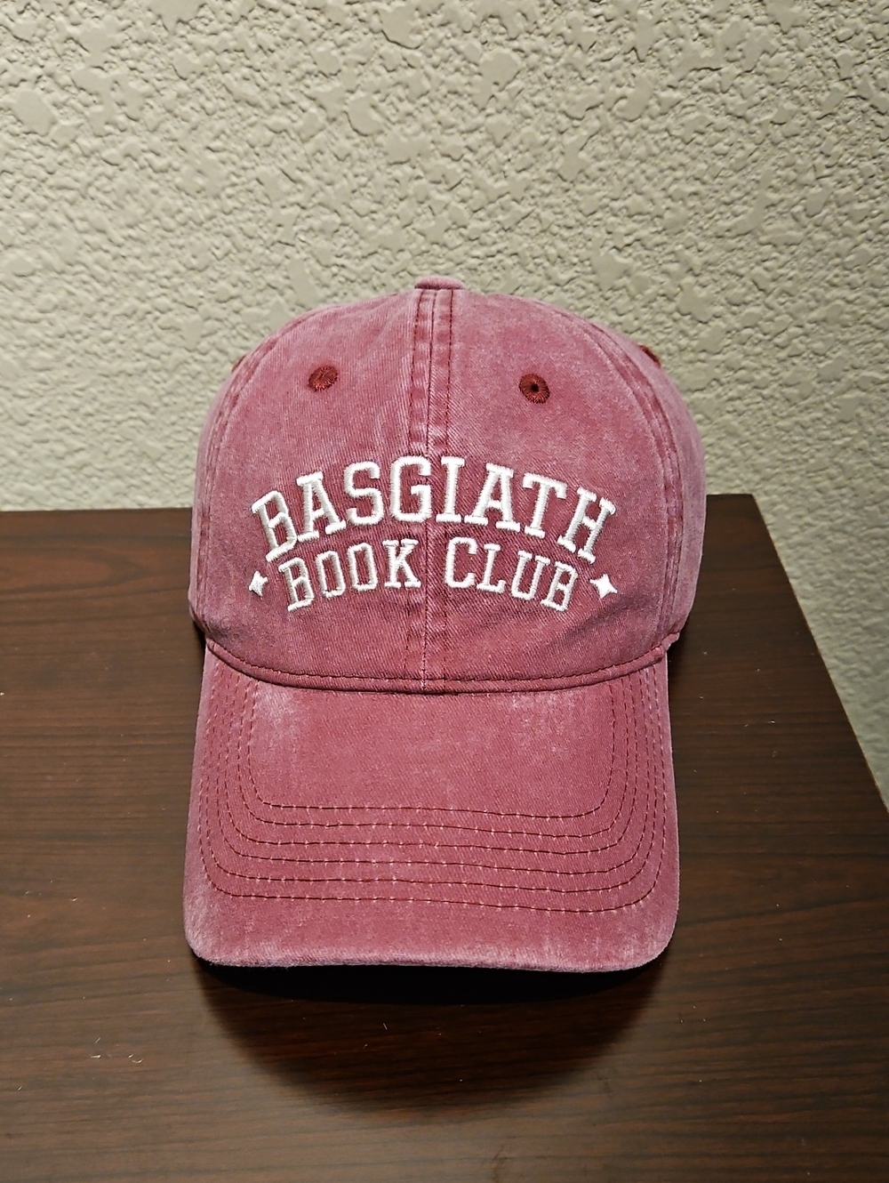Fourth Wing Basgiath Book Club Hat - Distressed Red